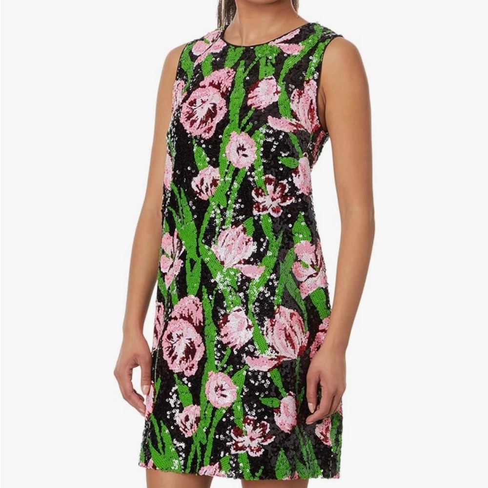 Lilly Pulitzer Pink and Green Sequin Mini Dress NWT